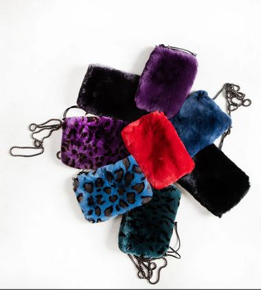 Kelli Kouri Faux Fur Cell Phone Bag (19088F)