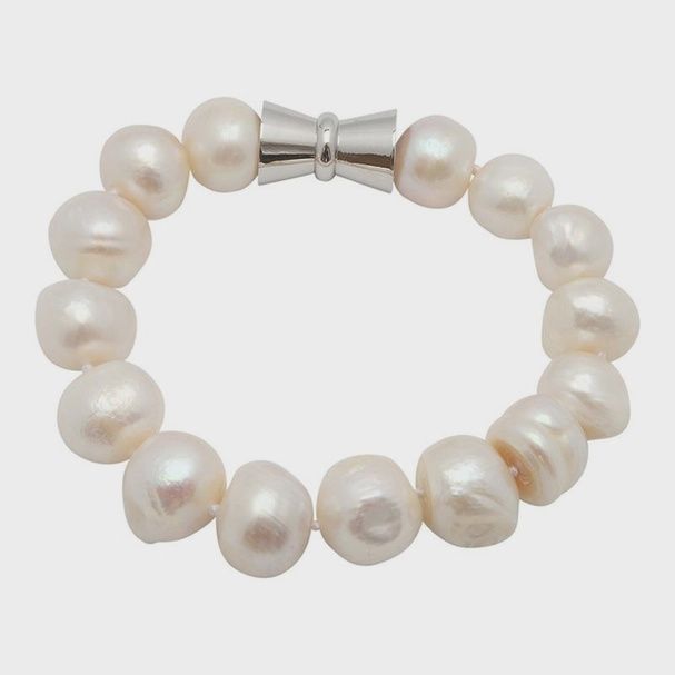 Bam Bam Pearl Bracelet, Color: White