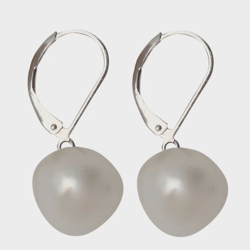 Bam Bam Pearl Dangle Earrings, Color: White