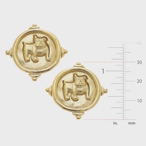 Bulldog Post Earrings