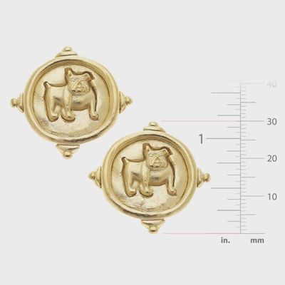 Bulldog Post Earrings