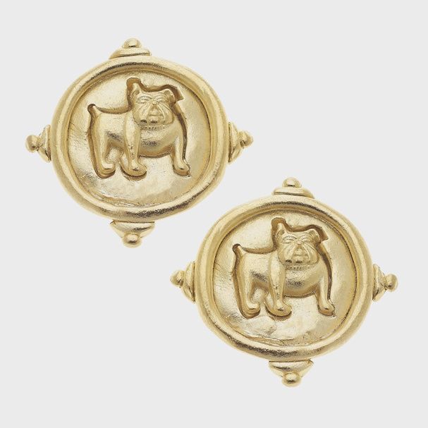 Bulldog Post Earrings