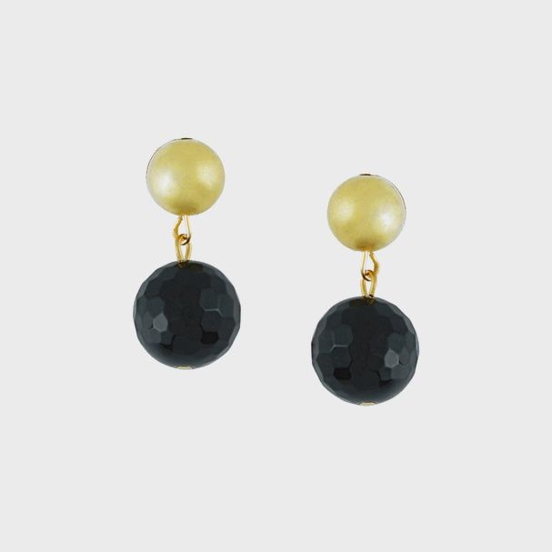 Black Mini Margaret Earrings
