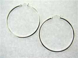 SS Thin Medium Hoop Earring