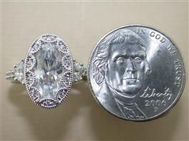 SS Victorian Style CZ Ring