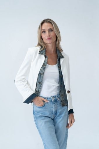 Six Fifty &quot;Clarissa&quot; Mixed Media Jacket