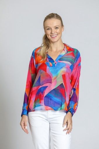 AP-NY Half-Placket Pullover Blouse (T16P/B-774D/NC)