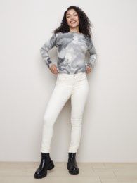 Charlie B Frayed Hem Jean, Color: Natural, Size: 2