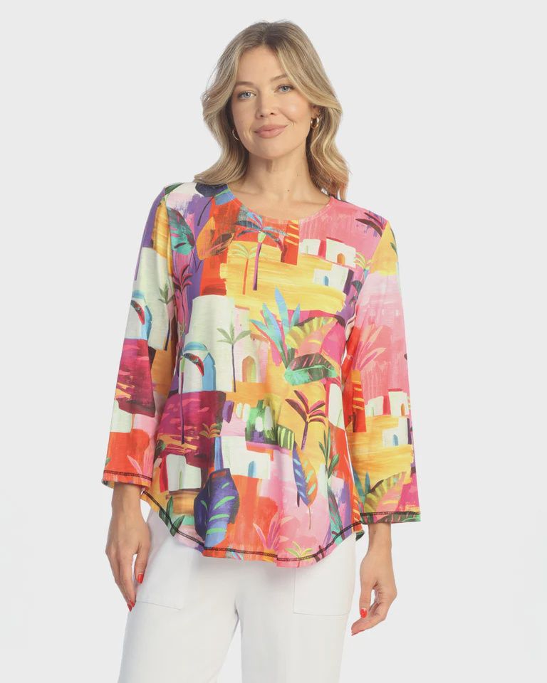 J&amp;J &quot;Cancun&quot; Sublimation Top with Round Hem (PS3-2051)