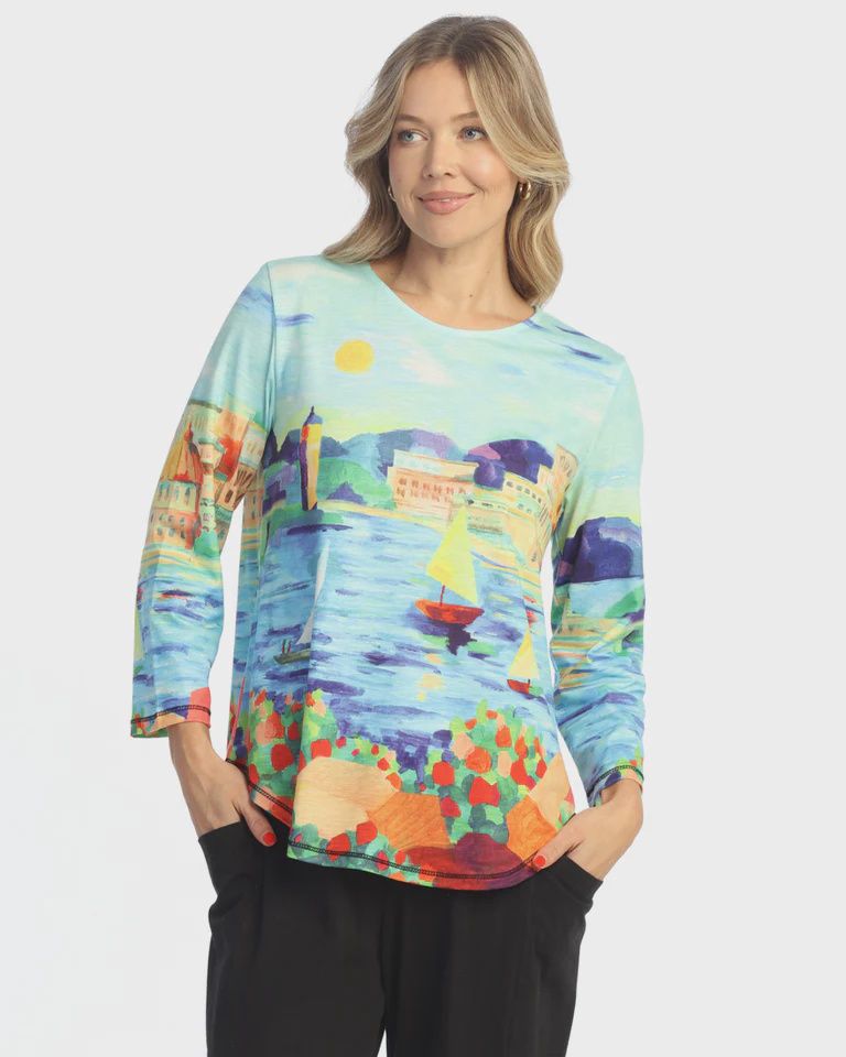 J&amp;J &quot;Riviera&quot; Sublimation Top with Round Hem (PS3-2057)