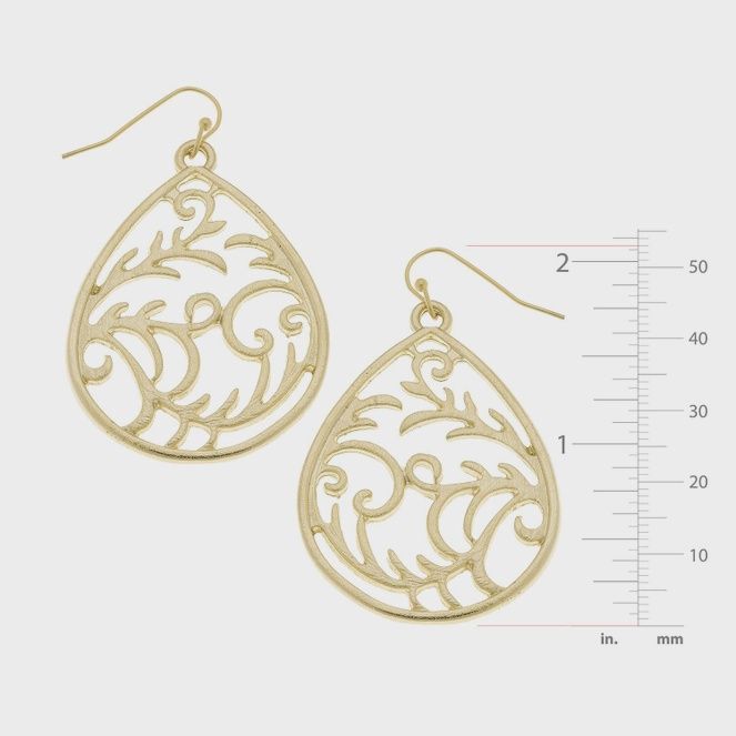 Gold Filigree Cut Out Earrings (1252g)