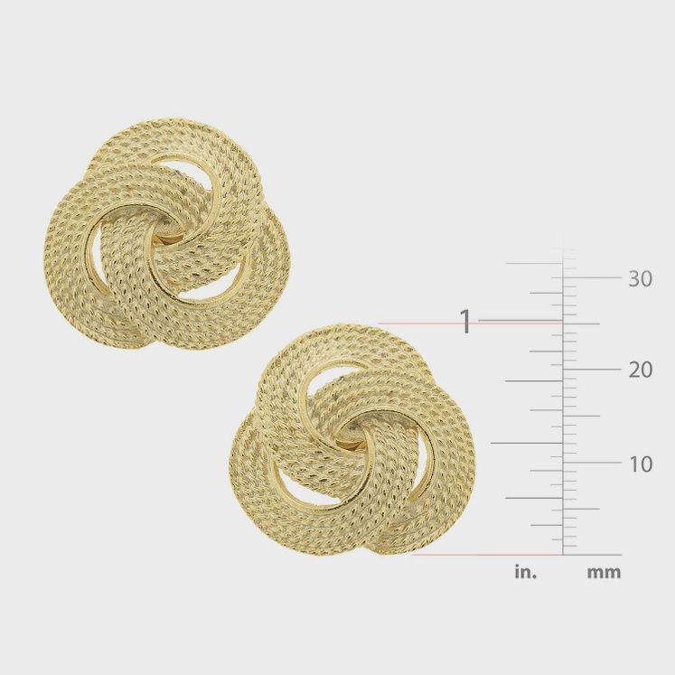 Gold Interlocked Earrings (1700d)