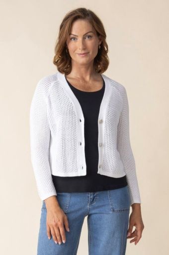 Habitat Coastal Crochet Cardigan (84017), Colour: WHITE, Size: Medium