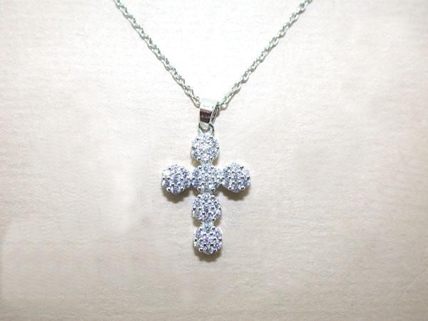 Pave CZ Cross Necklace