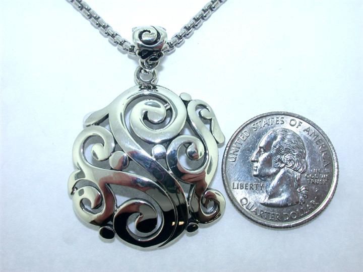 SS Antique Pendant Necklace