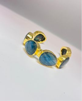 &quot;Kara&quot; Labradorite Cuff Bracelet