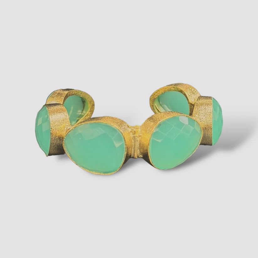 &quot;Kara&quot; Chalcedony Cuff Bracelet