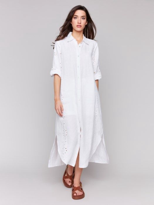 Charlie B Cotton-Linen Tunic Dress (C3106E 292C)