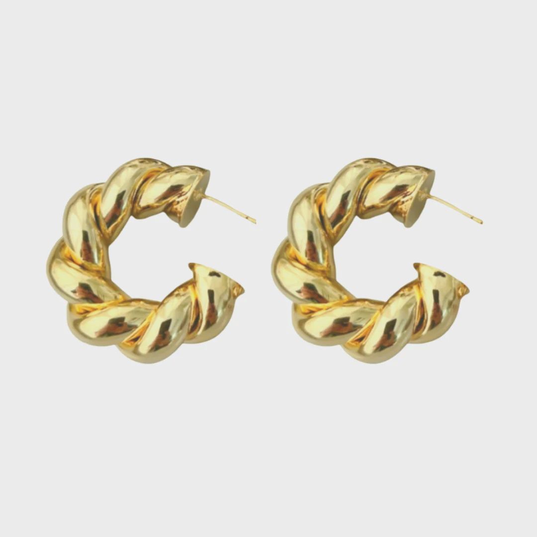 Coiled Hoop Earrings