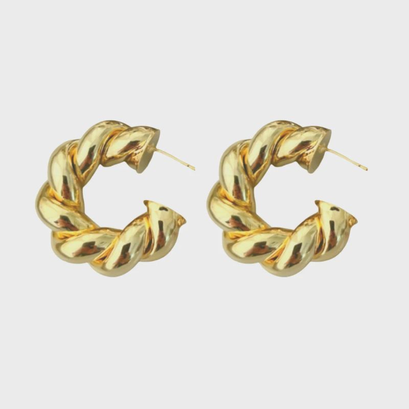 Coiled Hoop Earrings