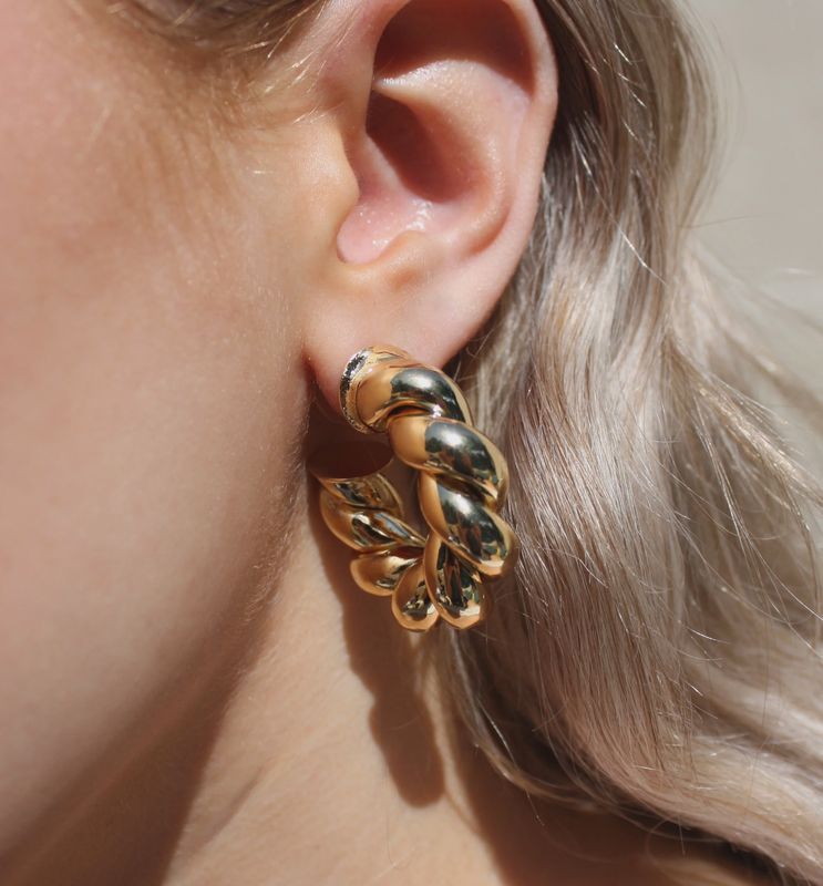 Coiled Hoop Earrings