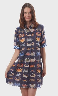 Dizzy-Lizzie Chatham Dress (615A-S860) Crab Print