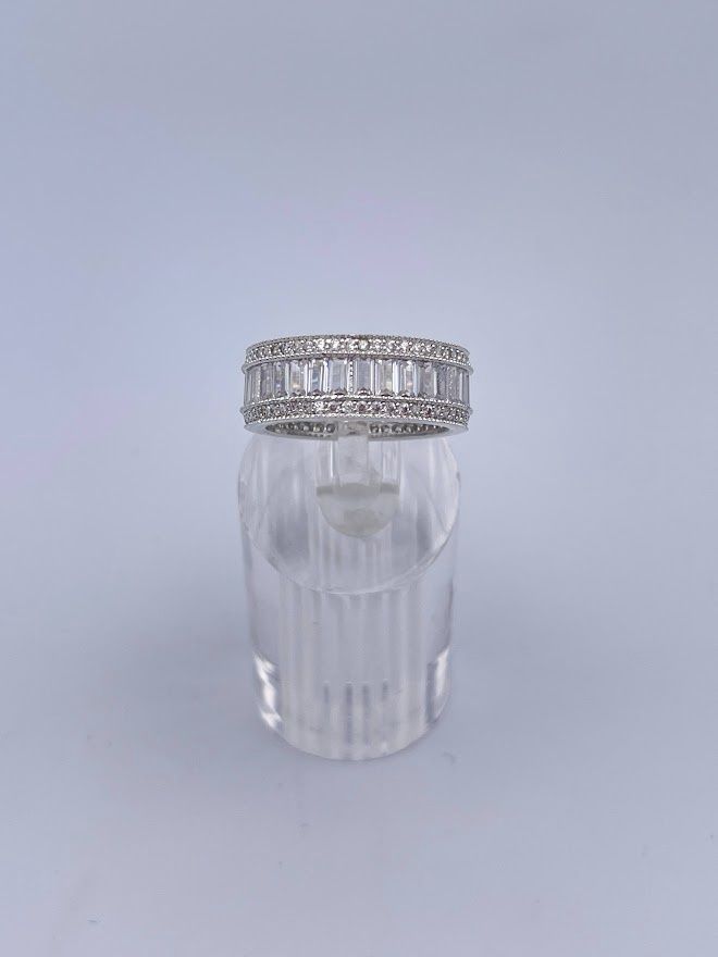 Silver CZ Baguettes Ring (83R9236)