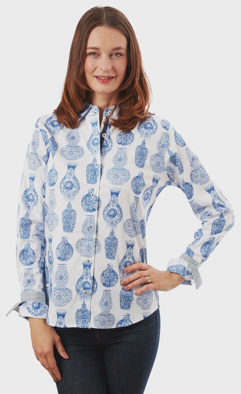 Tizzie Rome Shirt (402 S851) Chinoiserie Print