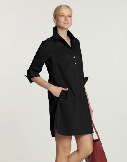 Hinson Wu &quot;Aileen&quot; 3/4 Sleeve Button Back Dress (1610430), Size: Small, Color: Black