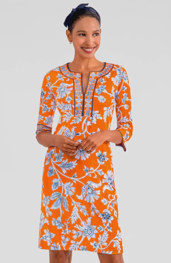 Gretchen Scott Split Neck Dress (JDSNSS) Stunning Stippling