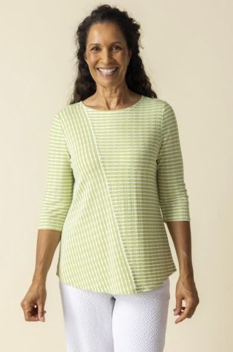 Habitat Uptown Stripe City Tee (S25H) Leaf, Size: Large