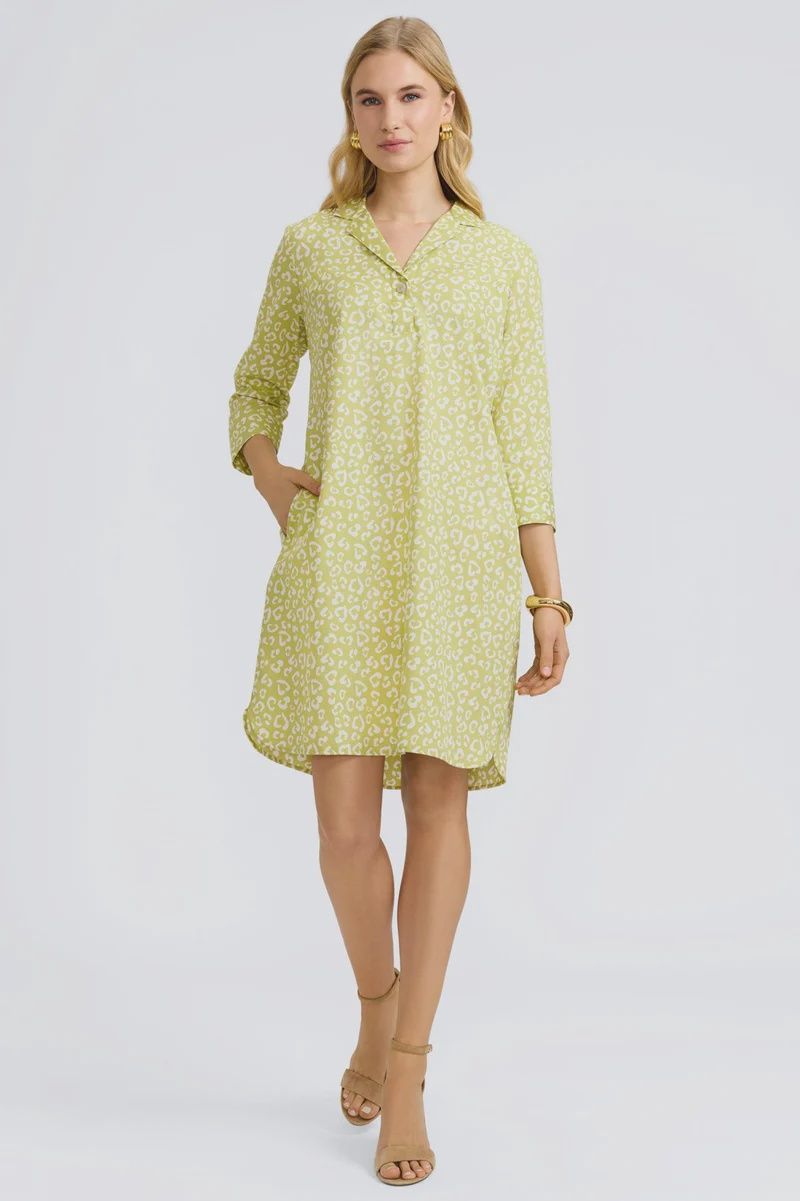 Foxcroft &quot;Sloane&quot; Tonal Cheetah Dress (204234)