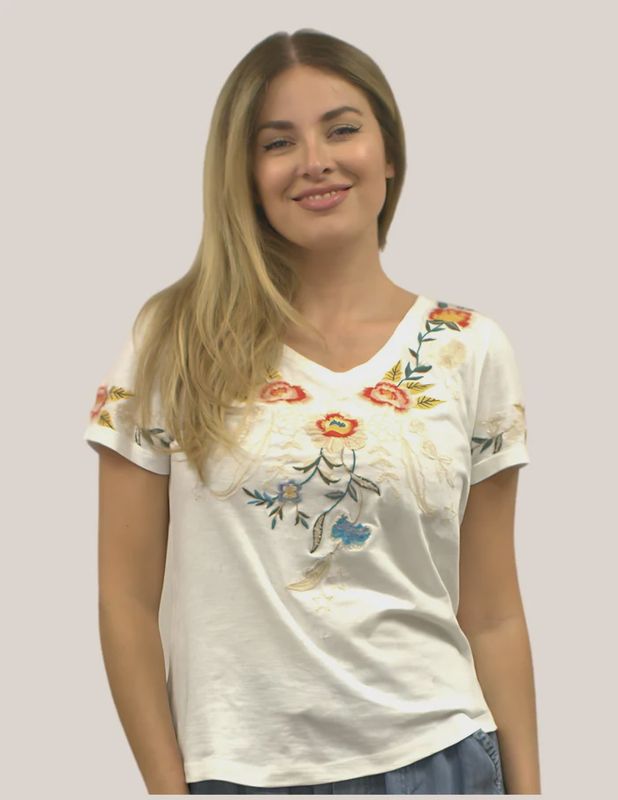 Caite &quot;Flora&quot; Tee (CTVK310) White