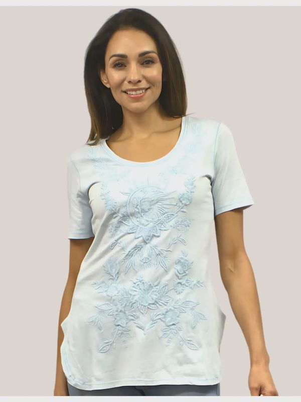 Caite &quot;Kelo&quot; Tee (CTCO917) Oxford Blue