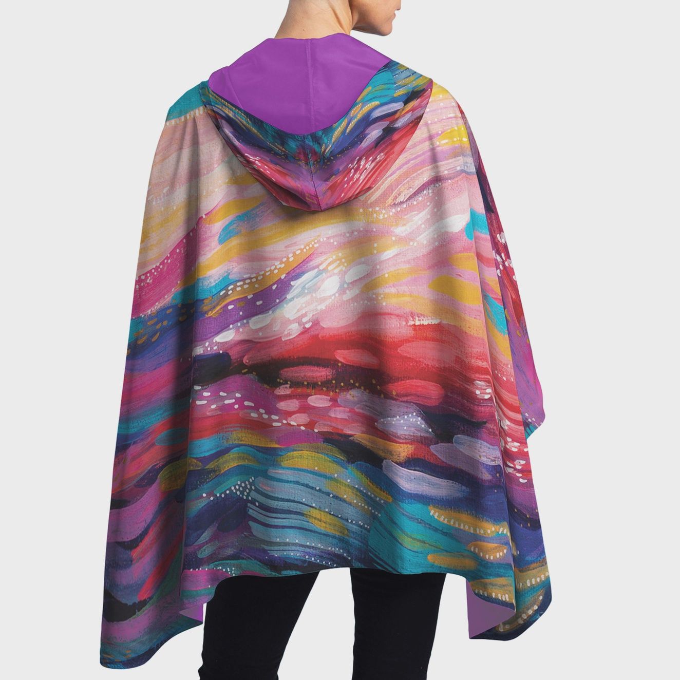 Rain Cape - Ettavee &quot;Brush Strokes 90&quot; (One Size)