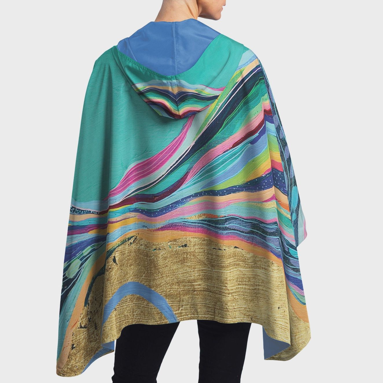 Rain Cape - Ettavee &quot;Rainbow Riviera 1&quot; (One Size)