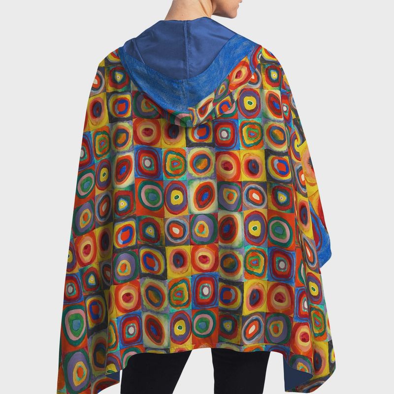 Rain Cape - Kandinsky &quot;Circles&quot; &amp; Royal (One Size)