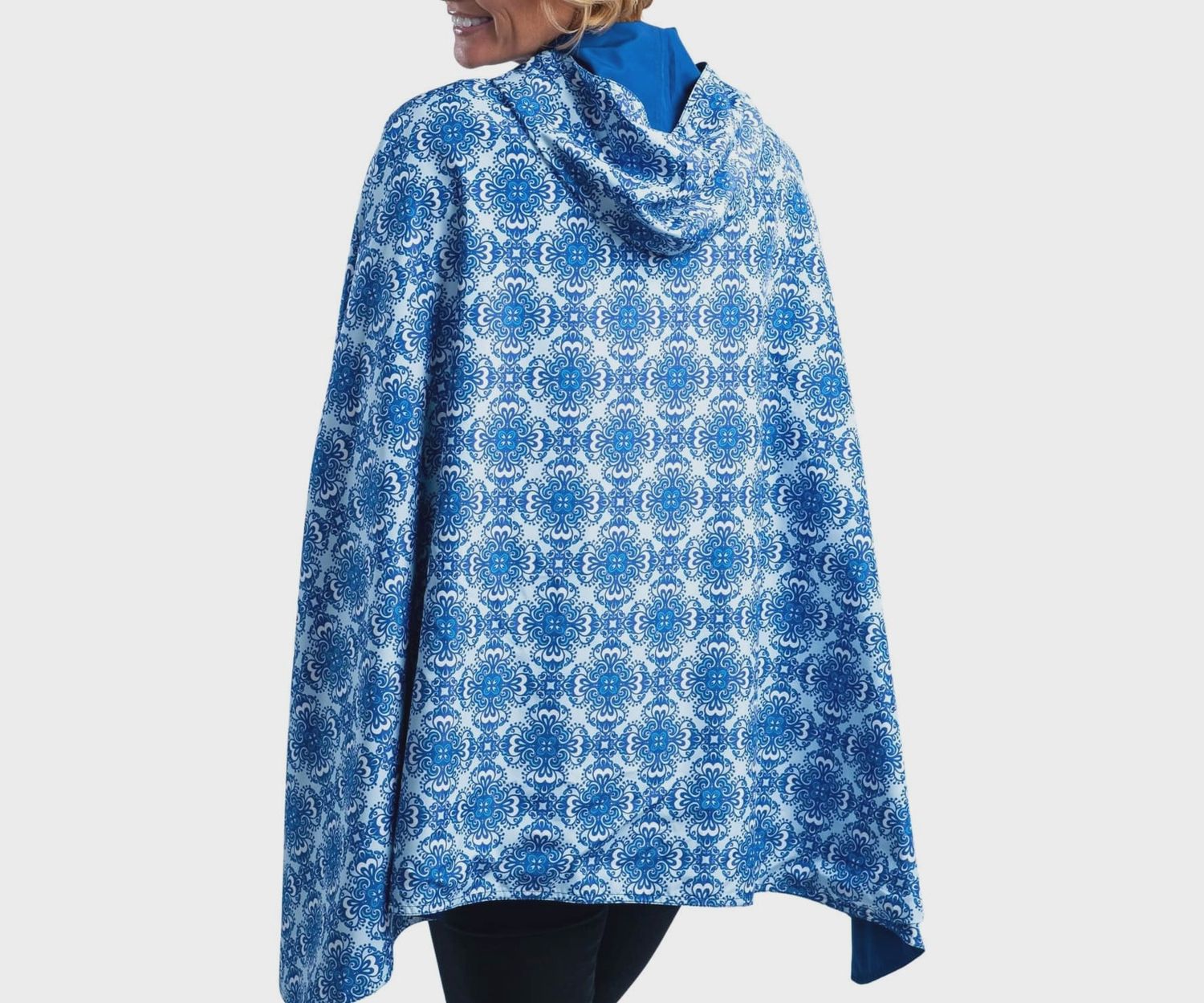Rain Cape - Navy &amp; China Blue (One Size)