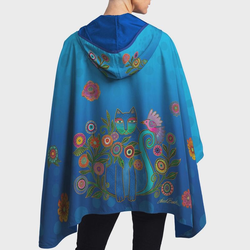 Rain Cape - Laurel Burch Cerulean Cat (One Size)