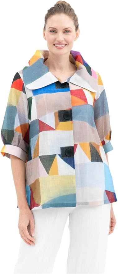 Damee Button Patch Swing Jacket (2449)