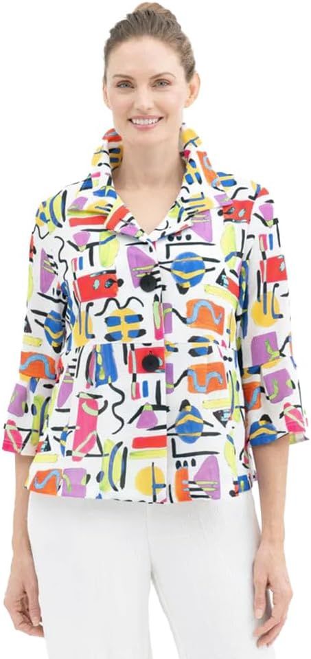 Damee Abstract Print Jacket (4964)