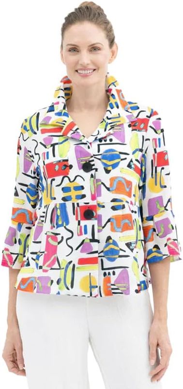 Damee Abstract Print Jacket (4964)