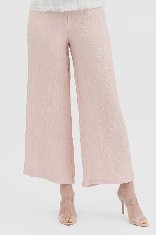 Damee Wide Leg Crinkle Pant (1223) Pink