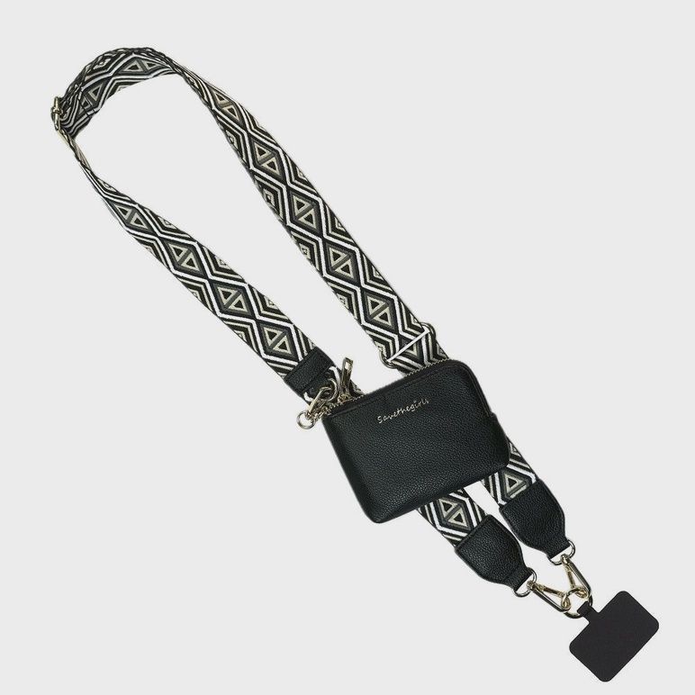 Clip &amp; Go Diamond Pattern Strap W/RFID Pouch