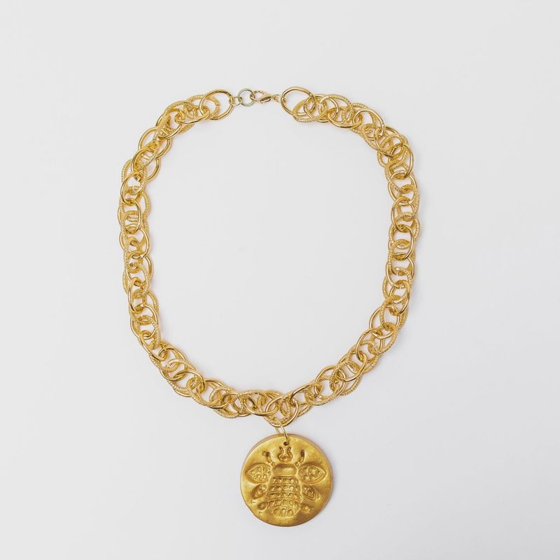 Gold Chain w/Bee Medallion