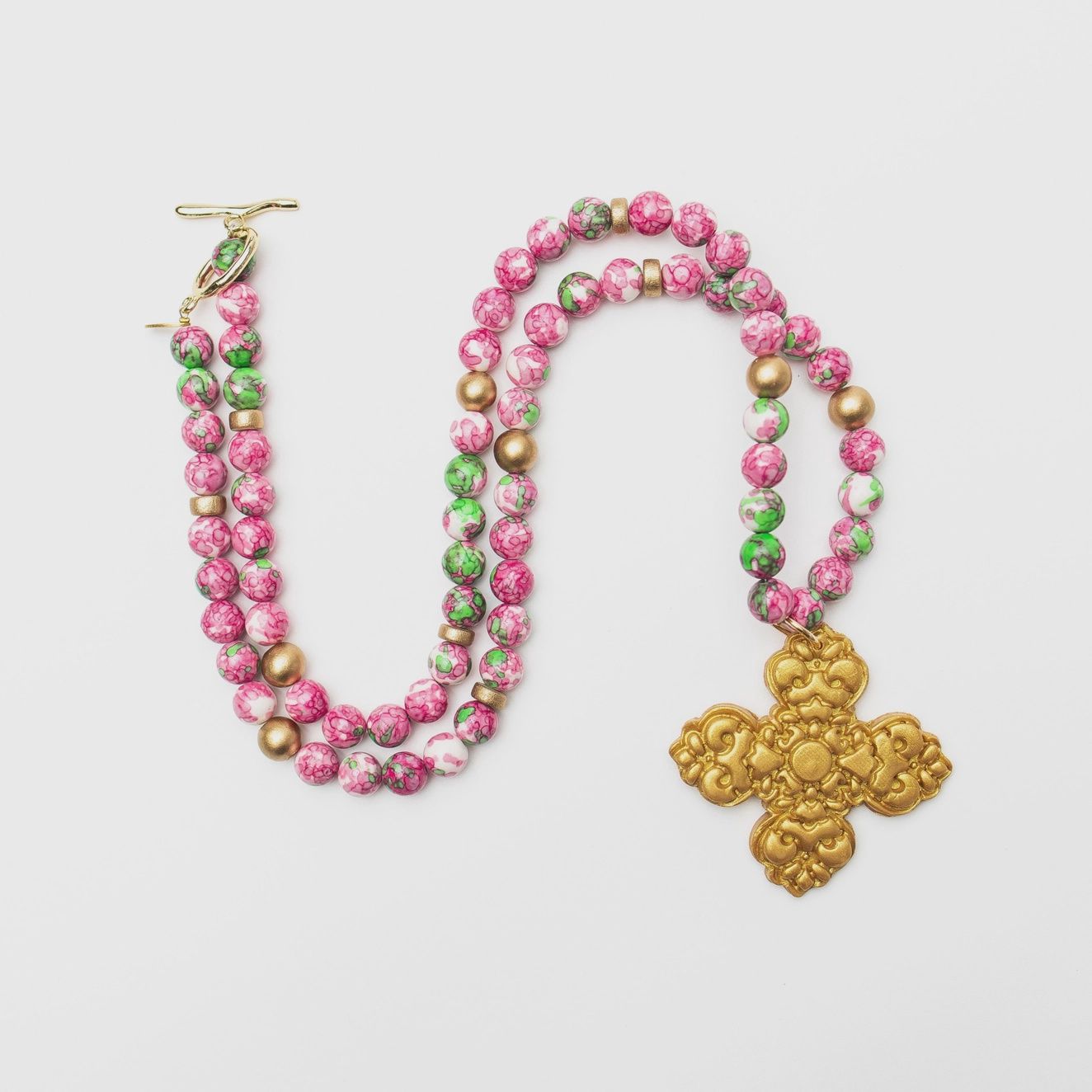 Pink and Green Rainflower Jasper with Andrea Cross