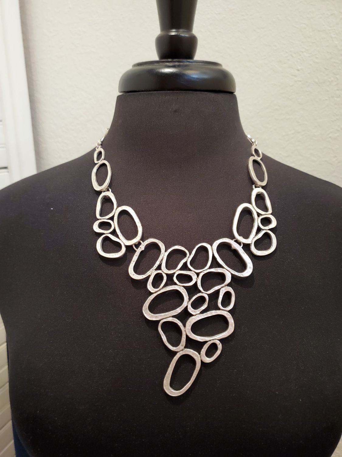 Ovals Handmade Pewter Necklace
