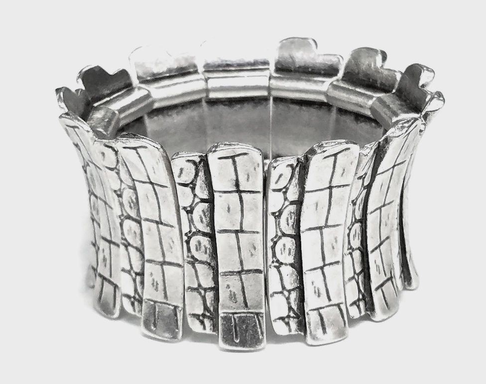 Alligator Pewter Bracelet