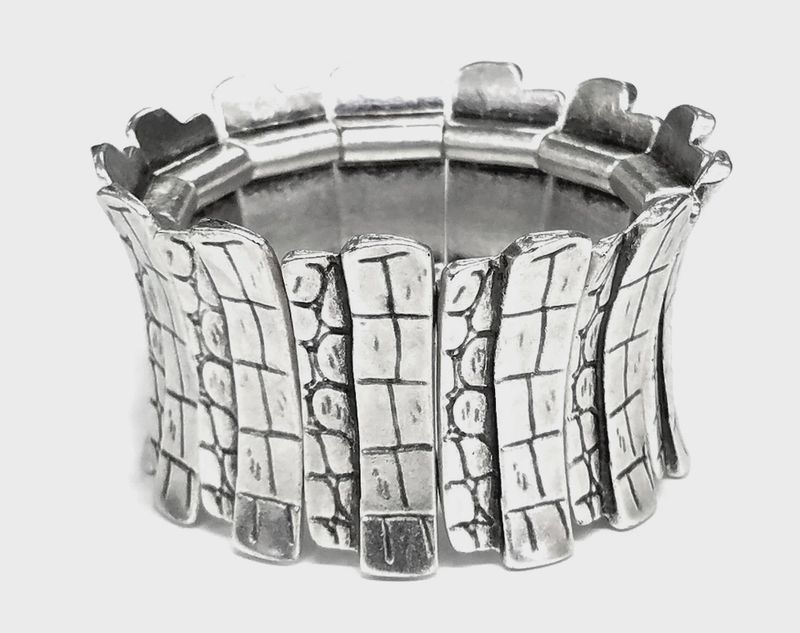 Alligator Pewter Bracelet