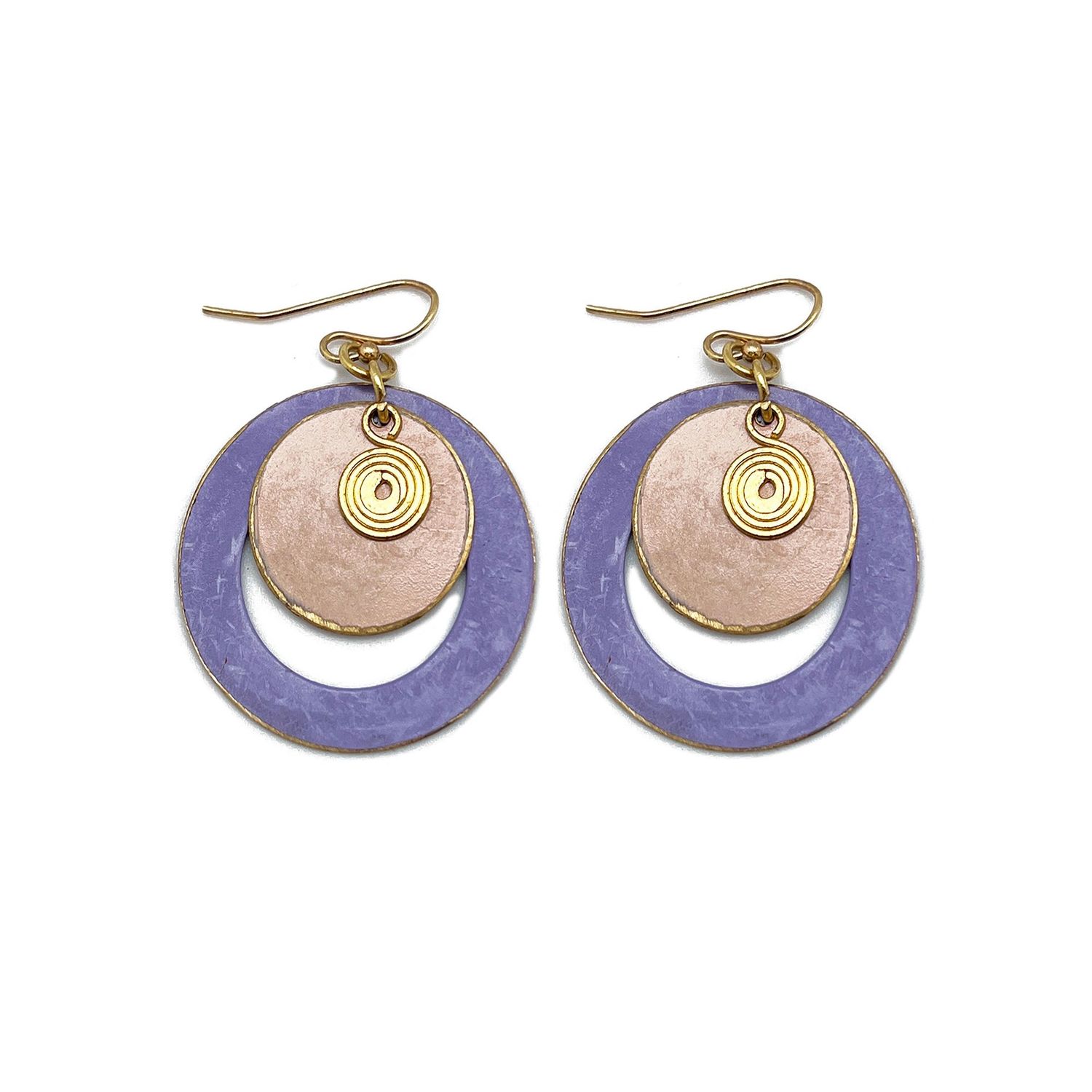 Purple Circles Earrings (EP803)
